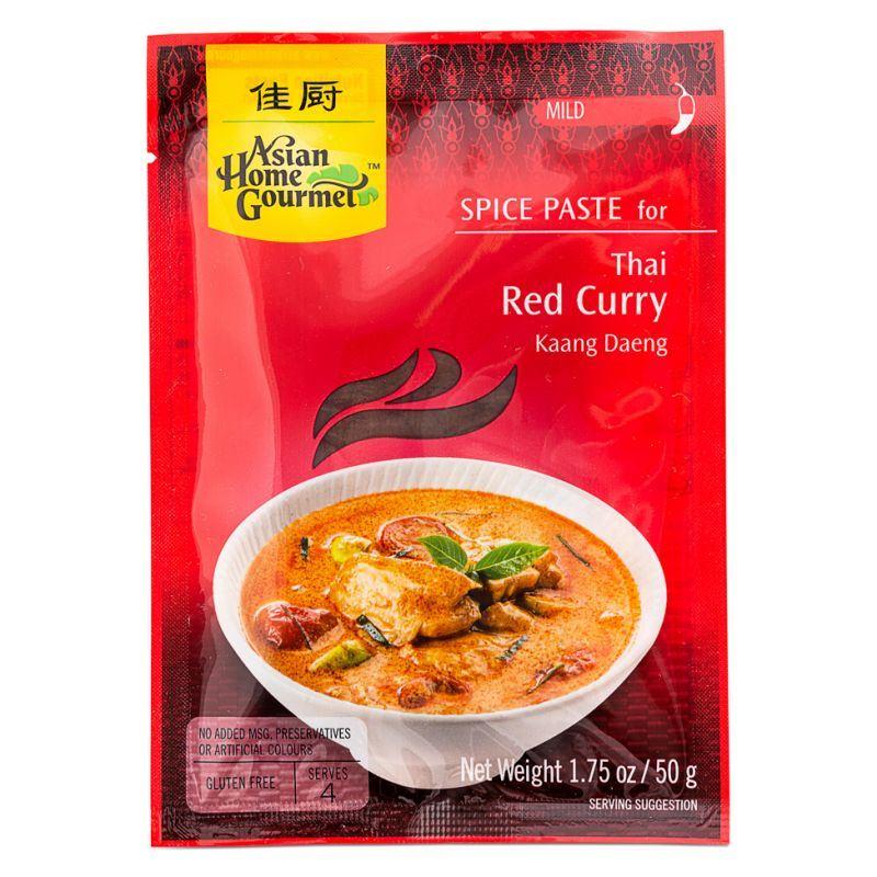 Asian Home Gourmet Spice Paste for Thai Red Curry Kaang Daeng (Mild) 12 x 50g
