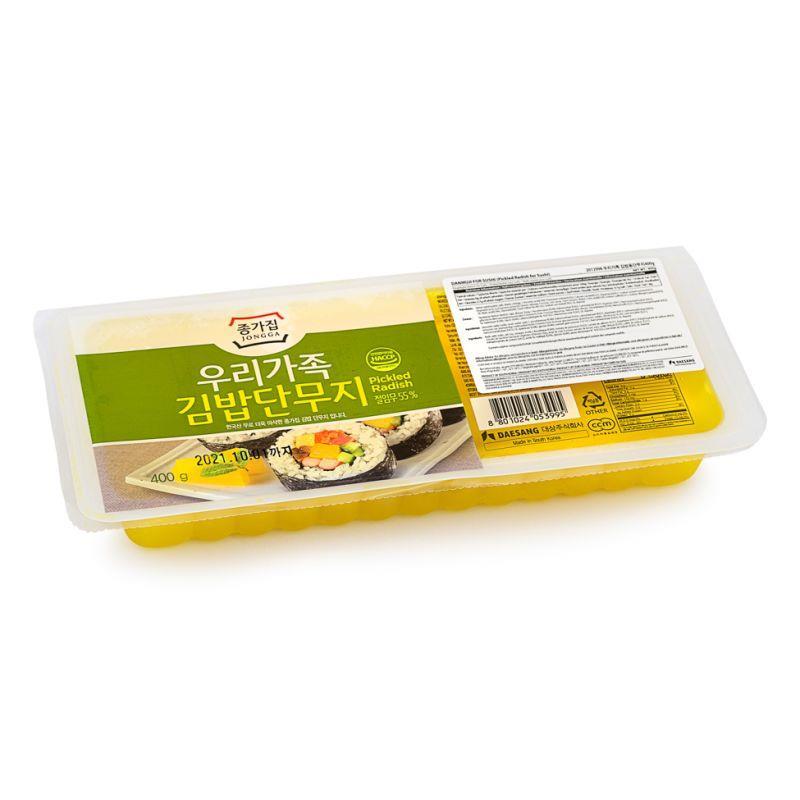 ❄️ Jongga Yellow Pickled Radish Strips 우리가족 김밥단무지 18 x 400g