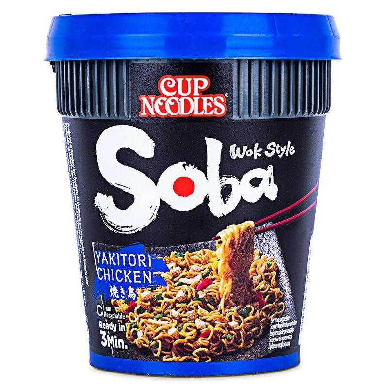 (Case) Nissin Wok Style Soba Cup Noodles (Yakitori Chicken) 89g*8