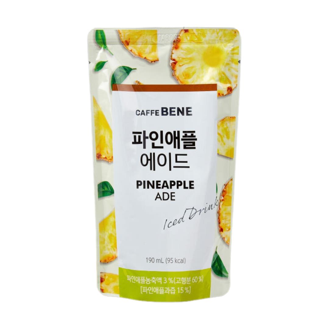 (Case) Caffebene Pineapple Ade Pouch 190ml*10*5