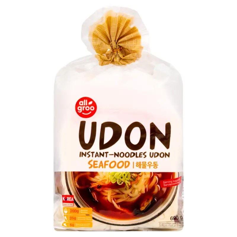 Allgroo Instant Noodles Udon (Seafood Flavour) 해물우동 12 x 690g