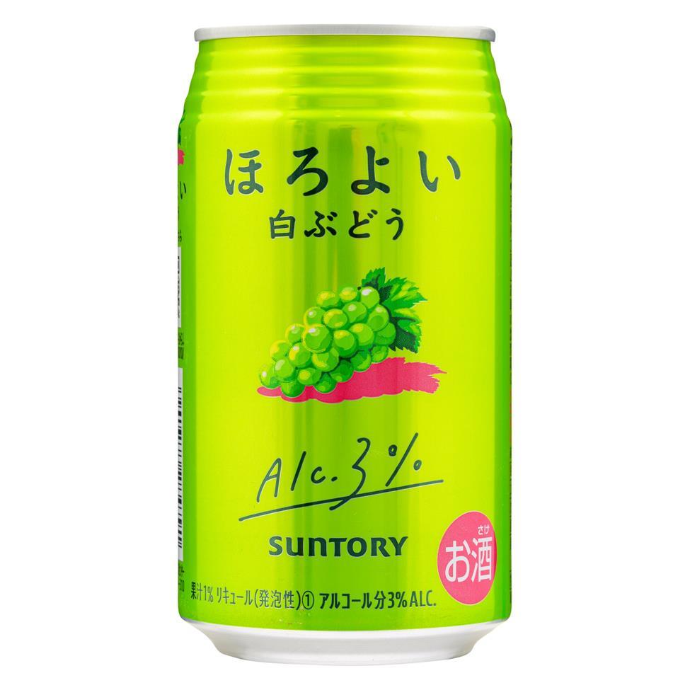 (Case) Suntory Horoyoi White Grape Chunhai Spritzer サントリー ほろよい 白ぶどう (ABV 3%) 350ml*24