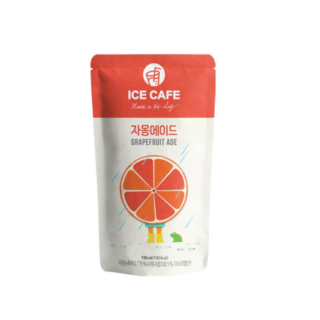 (Case) Ice Cafe Grapefruit Ade Pouch Drink (190ml*10)*5