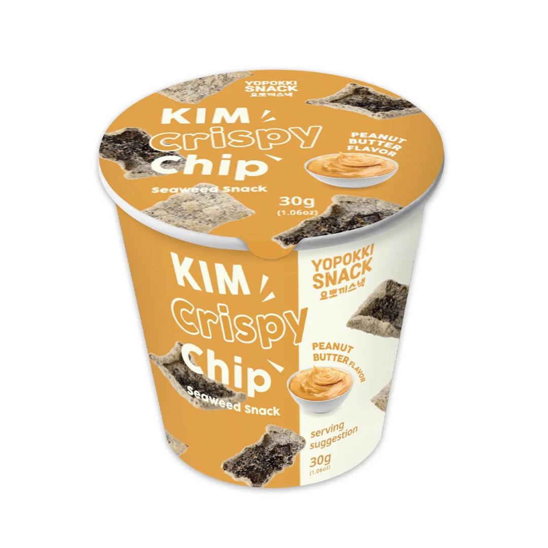 (Case) Young Poong Yopokki Snack Kim Crispy Chip Seaweed Snack (Peanut Butter Flavour) 30g*12