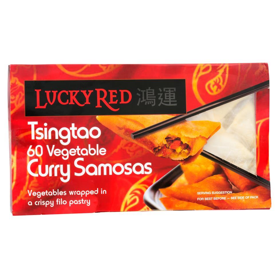 ❄️ Lucky Red Tsingtao Vegetable Curry Samosas 10 x 750g