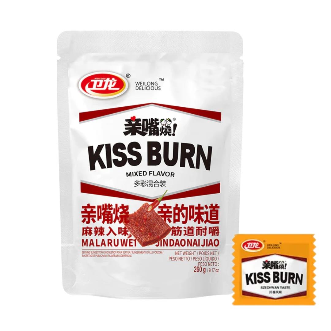 (Case) Weilong Kiss Burn Gluten Snacks (Mixed Flavour) 260g*20