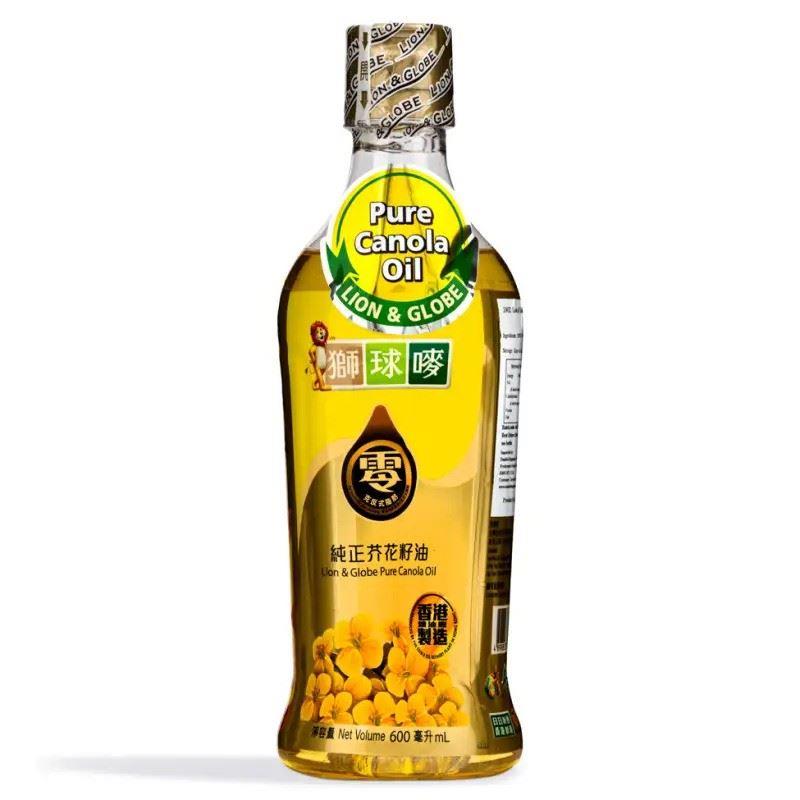 (Case) Lion & Globe Pure Canola Oil 獅球嘜 純正芥花籽油 600ml*24
