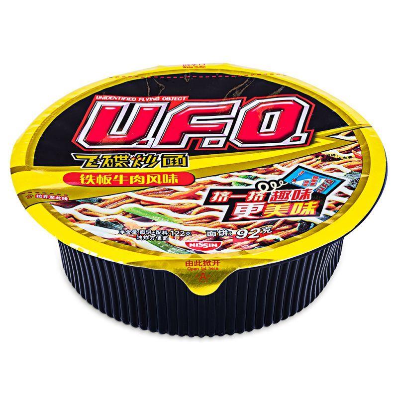 (Case) Nissin UFO Instant Yakisoba - Pan Fried Noodles (Sizzling Beef) 日清 飛碟炒麵 (鐵板牛肉風味) 122g*12