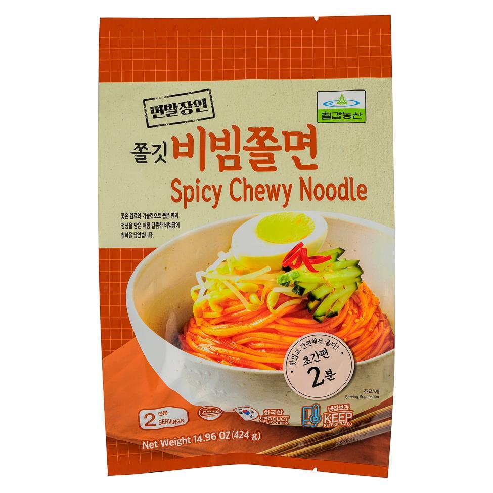 ❄️ Chilkab Korean Spicy Chewy Noodle with Sauce 면발장인 쫄깃 비빔쫄면 10 x 424g