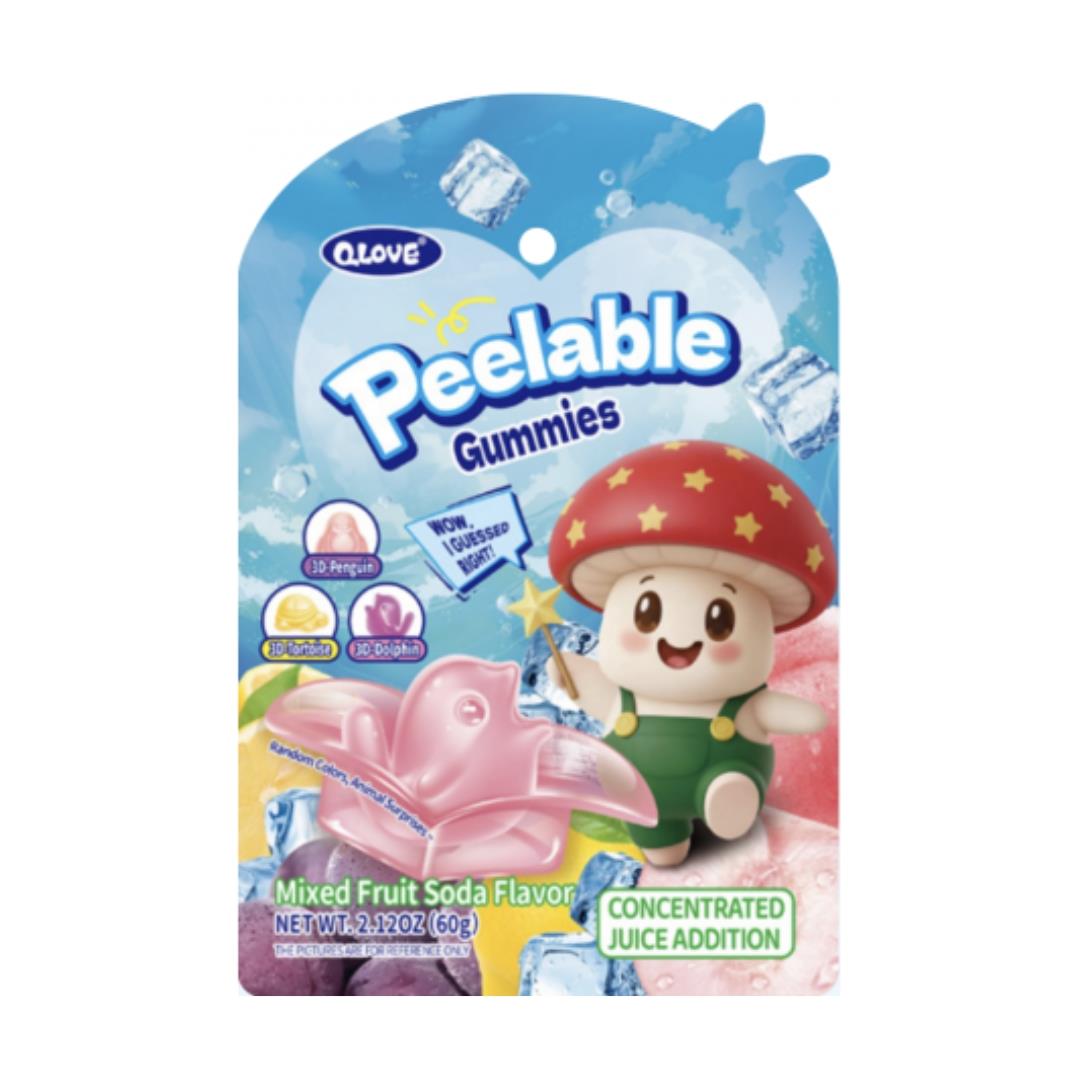 QLove Peelable Gummies (Mixed Fruit Soda Flavour) 32 x 60g