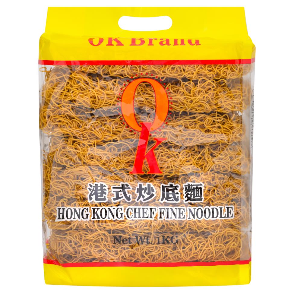 (Case) OK Brand Hong Kong Style Fine Noodle 1kg*9