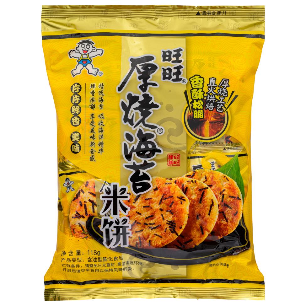 (Case) Want Want Seaweed Rice Crackers 旺旺 厚燒海苔 118g*12
