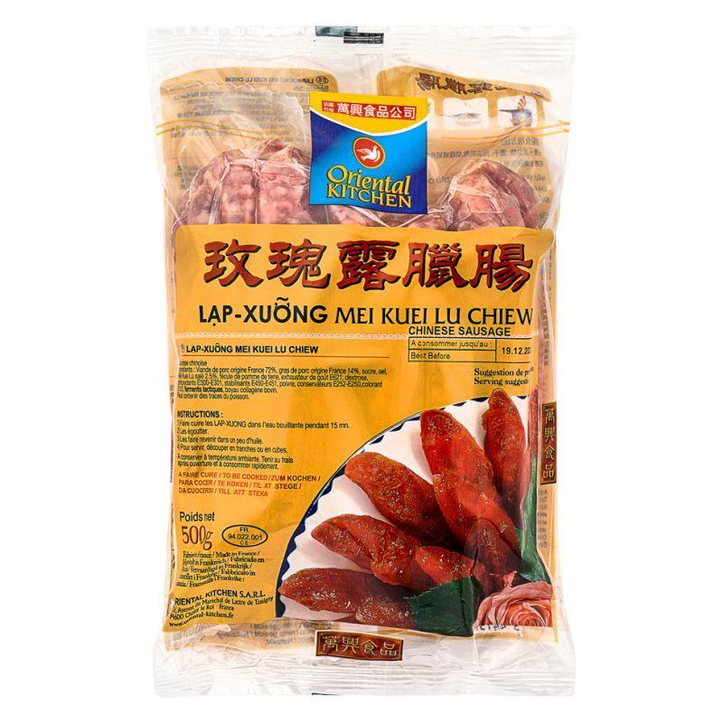 ❄️ Oriental Kitchen Chinese Sausage with Mei Kuei Lu Chiew 萬興 玫瑰露臘腸 20 x 500g