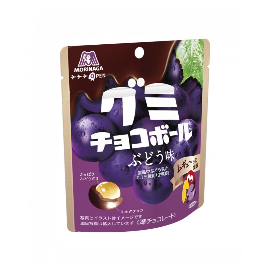 (Case) Morinaga Gummy Chocolate Ball (Grape Flavour) 47g*10