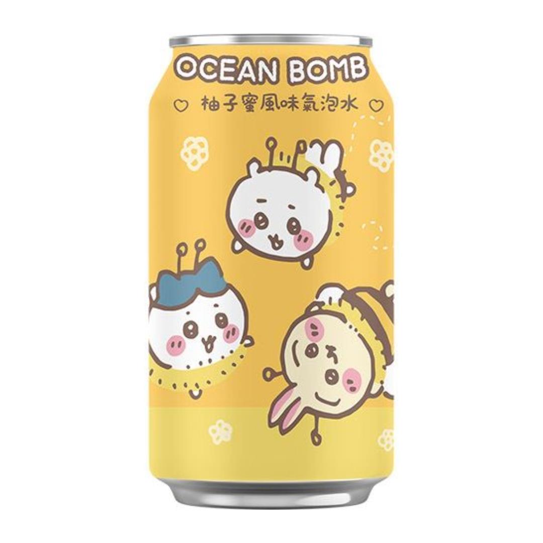 Ocean Bomb Chiikawa Sparkling Water (Honey & Pomelo Flavour) 柚子蜜風味氣泡水 24 x 330ml