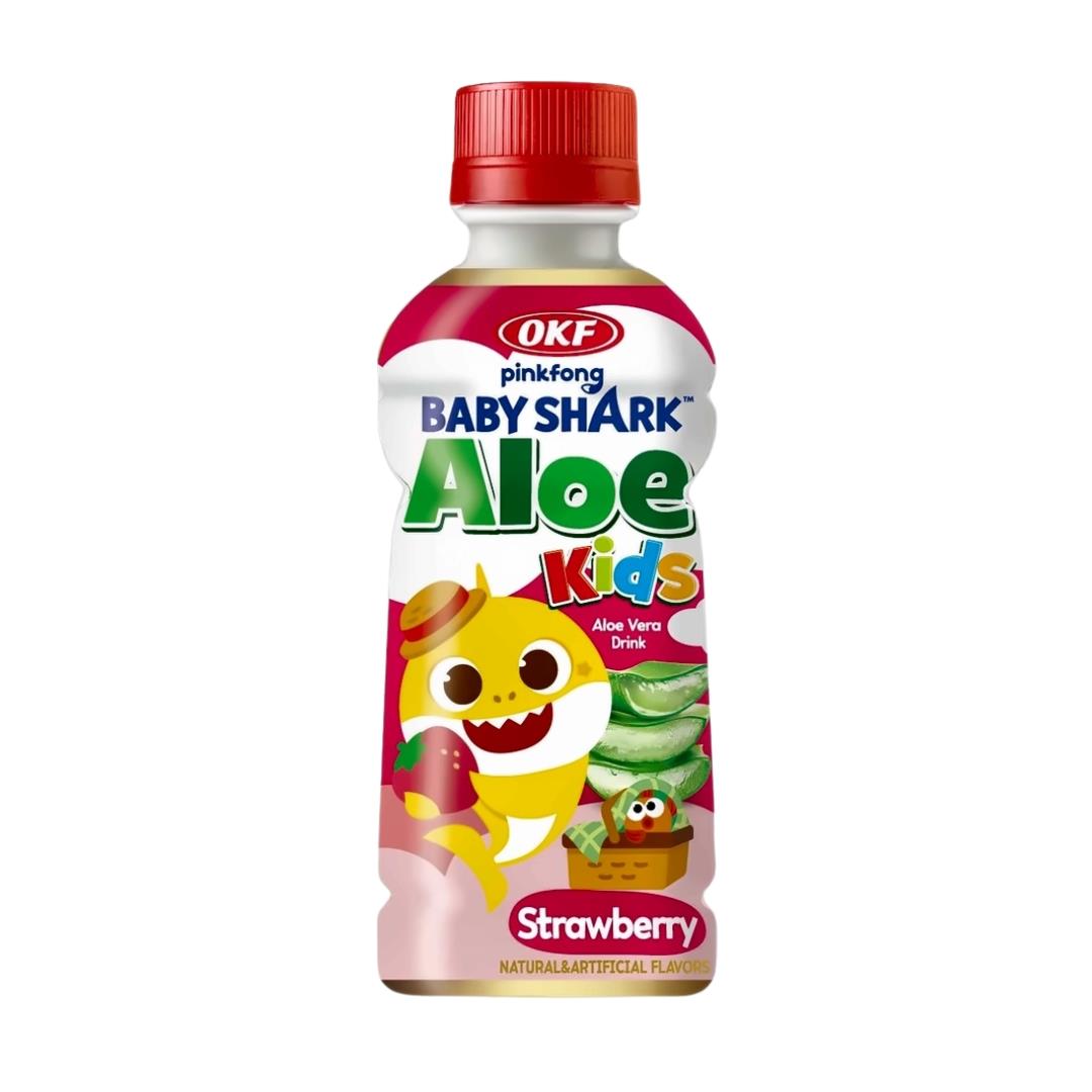 OKF Pinkfong Baby Shark Aloe Kids Drink (Strawberry Flavour) 24 x 240ml