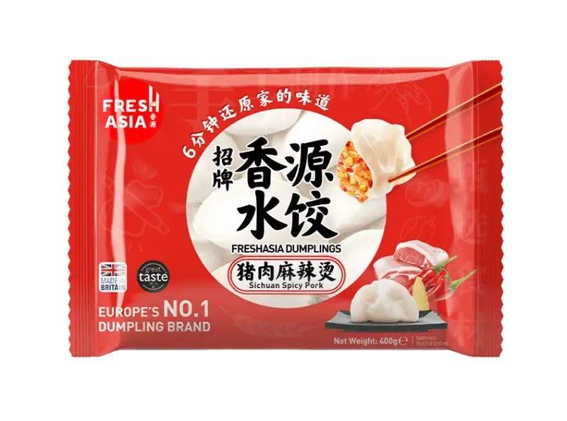 ❄️ Freshasia Dumplings (Sichuan Spicy Pork) 香源 招牌水餃 (豬肉麻辣燙) 25 x 400g