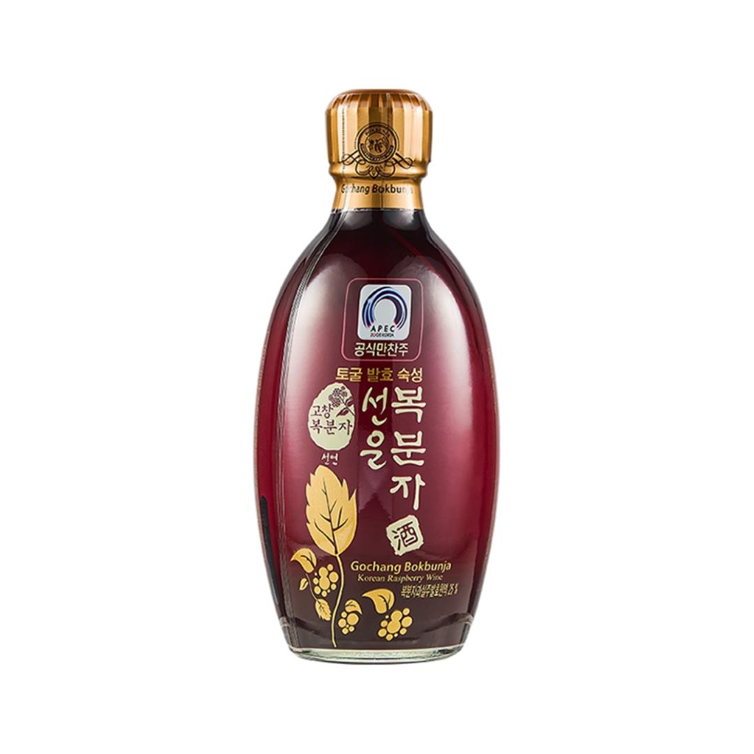 SeonUn Gochang Bokbunja Korean Raspberry Wine 선운 복분자주 (ABV 13%) 12 x 375ml