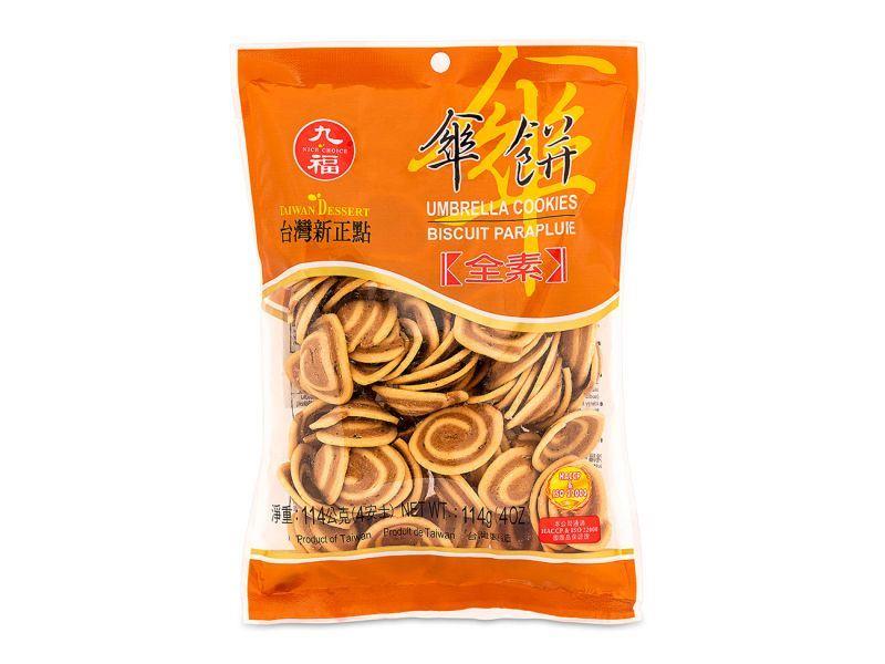 (Case) Nice Choice Umbrella Cookies 九福 傘餅 114g*48