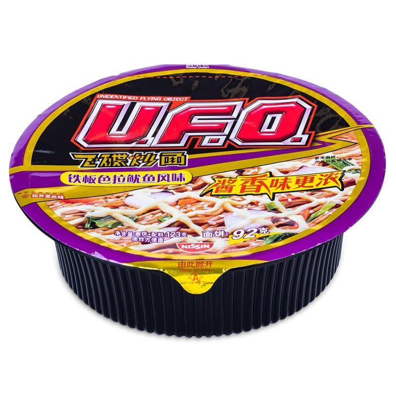(Case) Nissin UFO Instant Yakisoba - Pan Fried Noodles (Salad & Squid Flavour) 日清 飛碟炒麵 (鐵板色拉魷魚風味) 96g*12