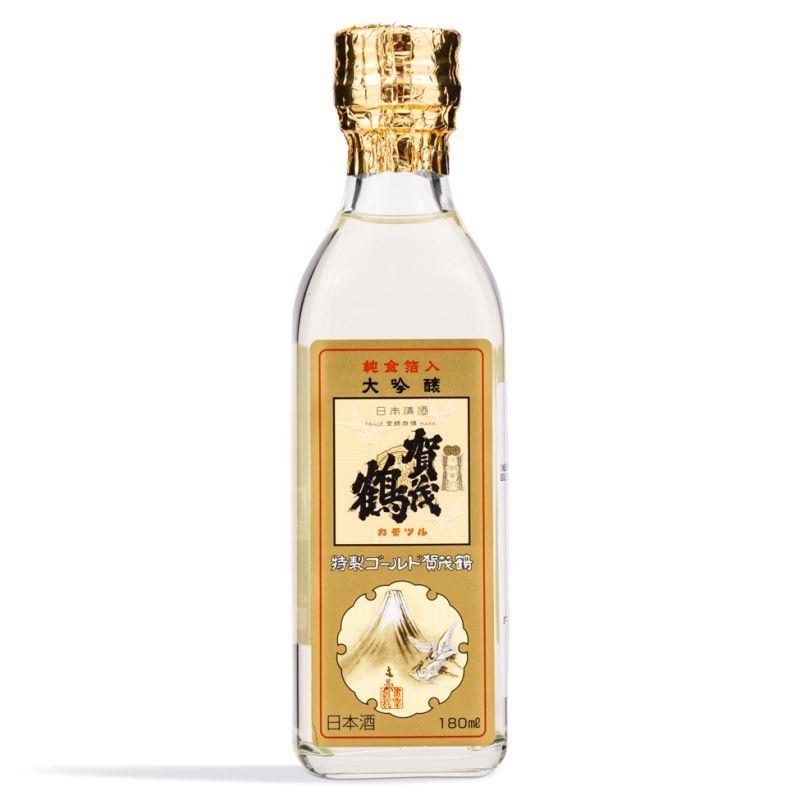 (Case) Kamotsuru Shuzo Tokusei Gold Daiginjo Sake with Sakura Gold Flake 賀茂鶴 特製純金箔入大吟釀 (S) (ABV 16.4%) 180ml*30