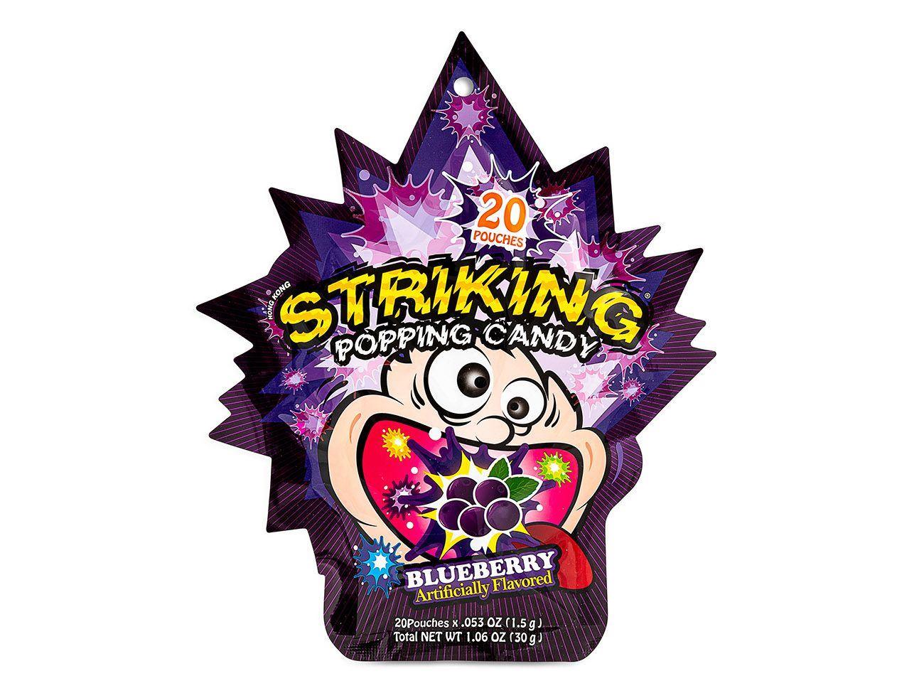 (Case) Striking Popping Candy (Blueberry) 索勁 藍莓味爆炸糖 30g*48