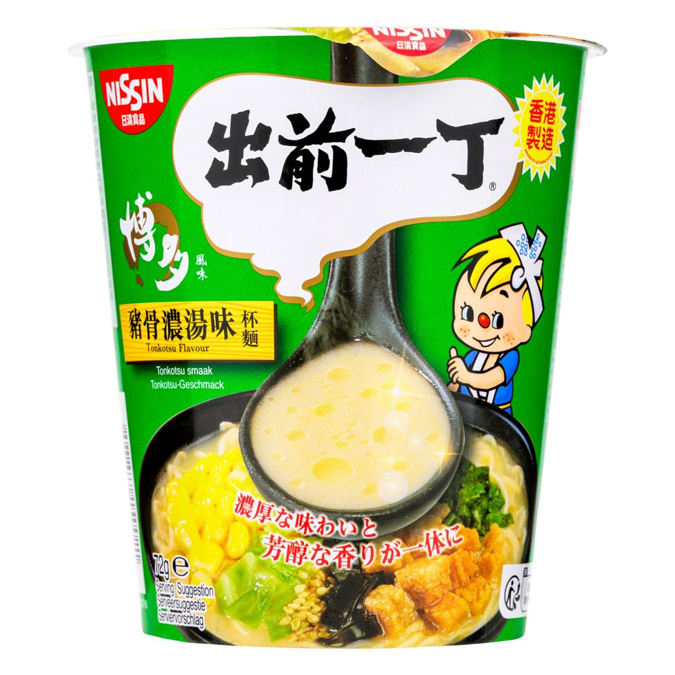 (Case) Nissin Demae Ramen Tonkotsu Flavour Instant Noodle (Cup) 出前一丁 豬骨濃湯味杯麵 72g*24