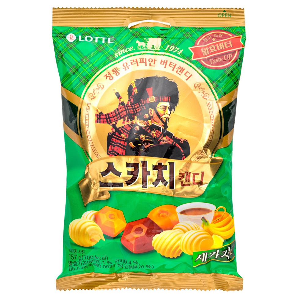 Lotte Scotch Candy (Coffee, Butter, Banana Flavours) 롯데 스카치캔디 20 x 157g
