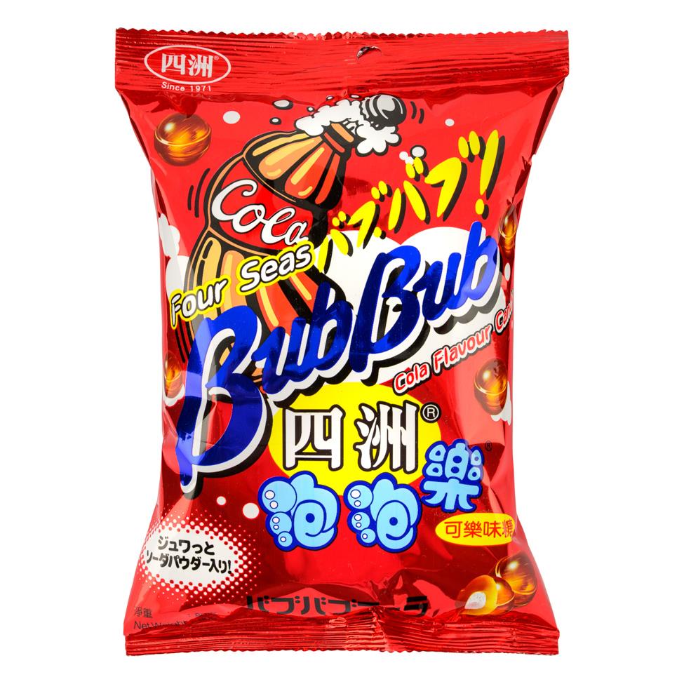 Four Seas Bub Bub Candy (Cola Flavour) 四洲 可樂味泡泡樂糖 20 x 80g