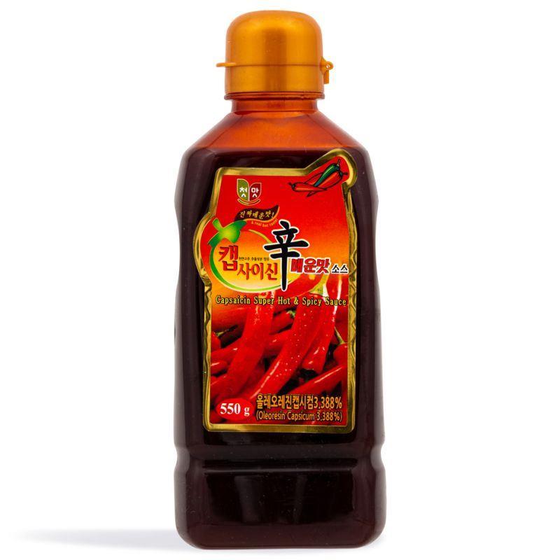 (Case) Capsaicin Super Hot & Spicy Sauce 갭사이신 매운맛소스 550g*12