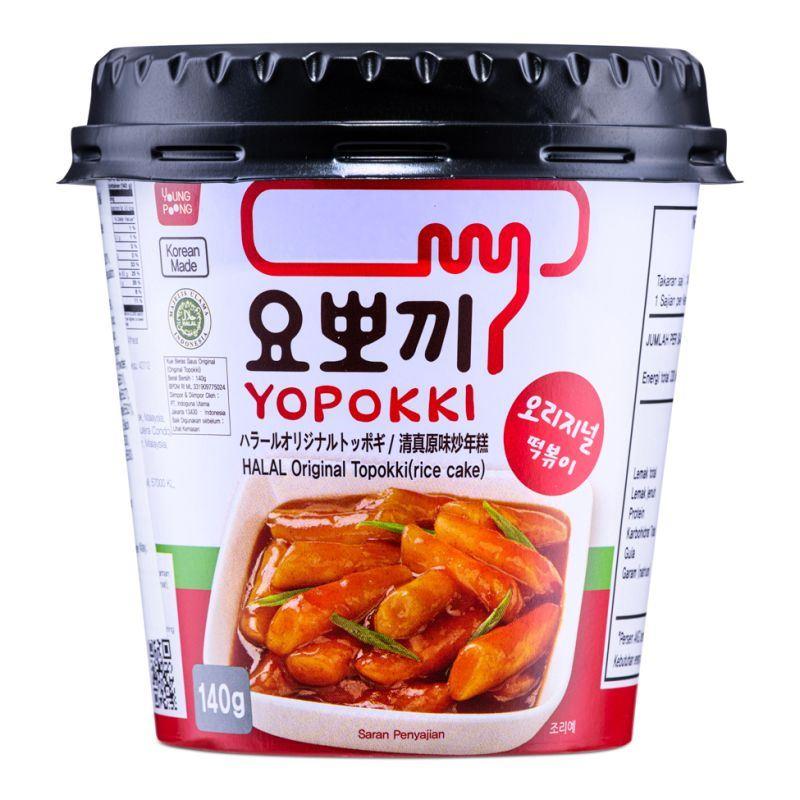 (Case) Young Poong Yopokki HALAL Original Topokki (Rice Cake) Cup 清真原味炒年糕 (杯) 140g*30