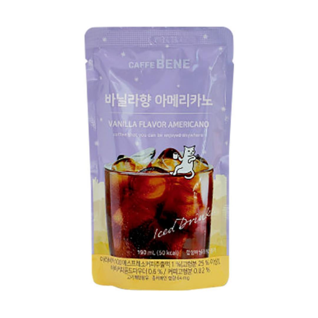 (Case) Caffebene Vanila Americano Coffee Pouch Drink 190ml*10*5