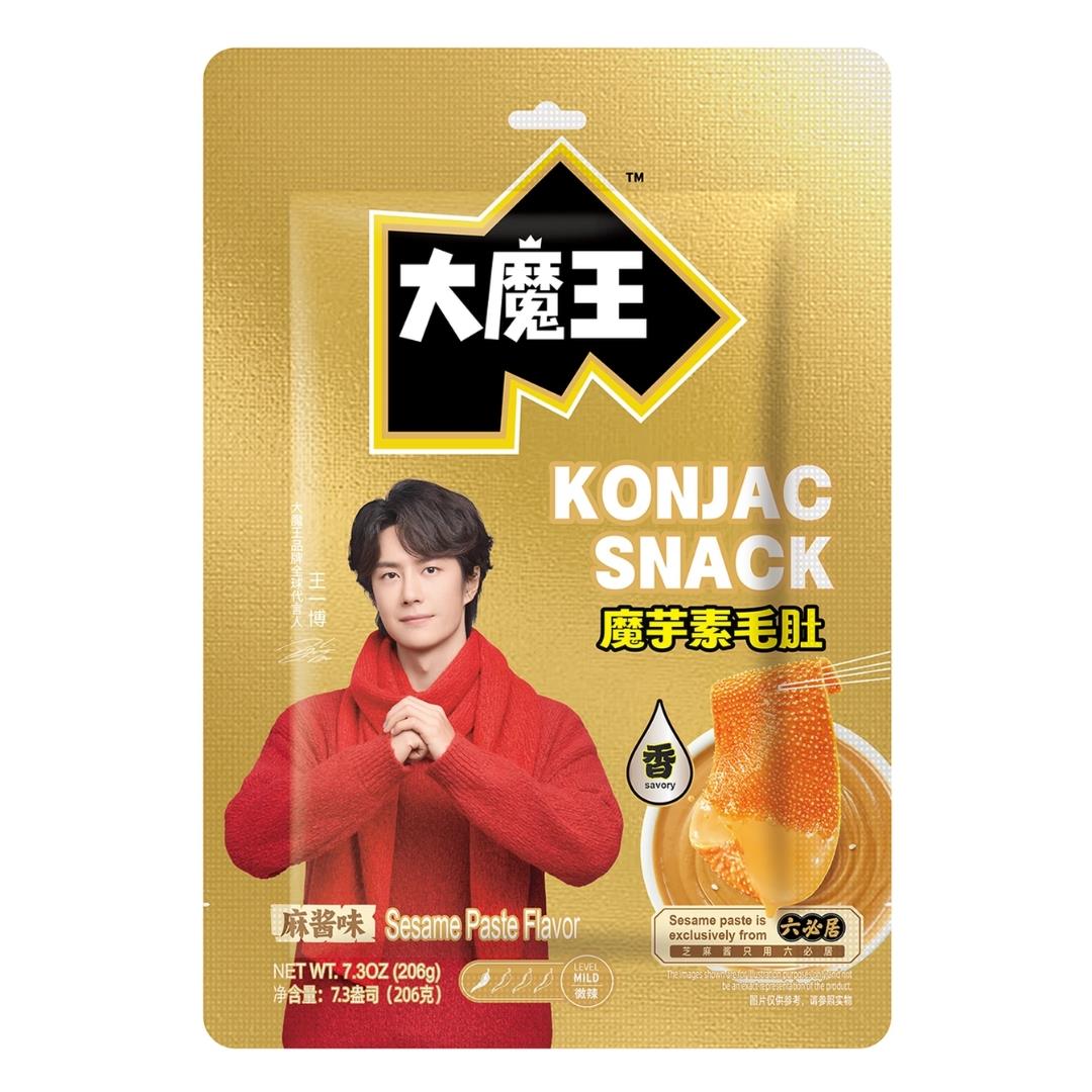 Yanjin Puzi Mowon Konjac Snack (Sesame Sauce Flavour) 鹽津鋪子 大魔王魔芋素毛肚 (六必居麻醬味) 20 x 206g