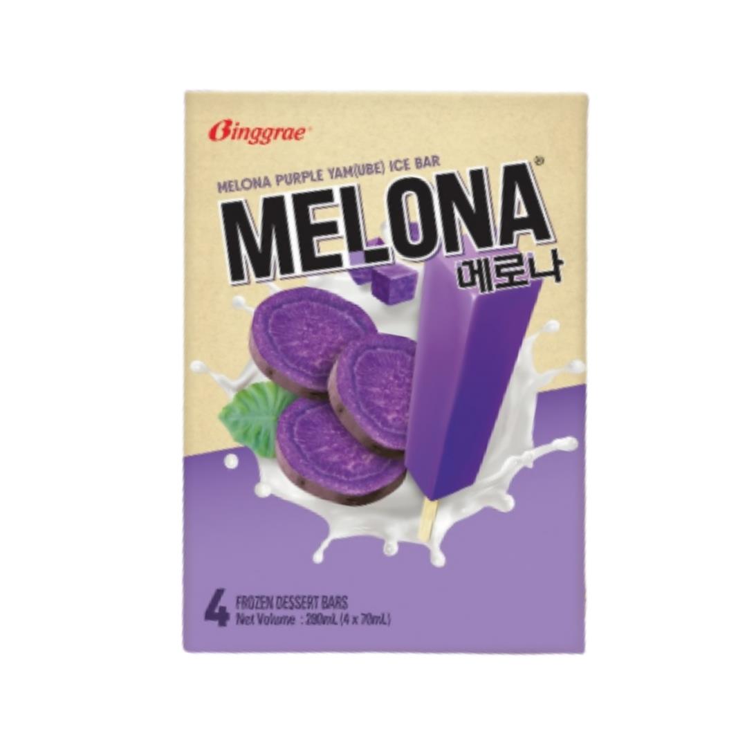 ❄️ Melona Purple Yam (Ube) Ice Bar 12 x (4 x 70ml)