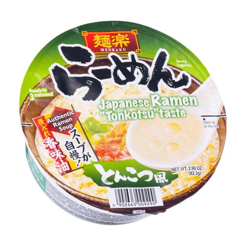 (Case) Hikari Menraku Japanese Ramen Bowl (Tonkotsu Taste) とんこつ風 82.3g*12