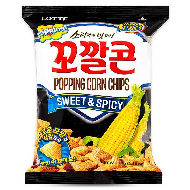 (Case) Lotte Kok Kal Cone Popping Corn Snack (Sweet & Spicy) 꼬깔콘 67g*20