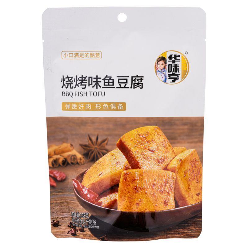 (Case) Hua Wei Heng BBQ Fish Tofu 華味亨 燒烤味魚豆腐 108g*20