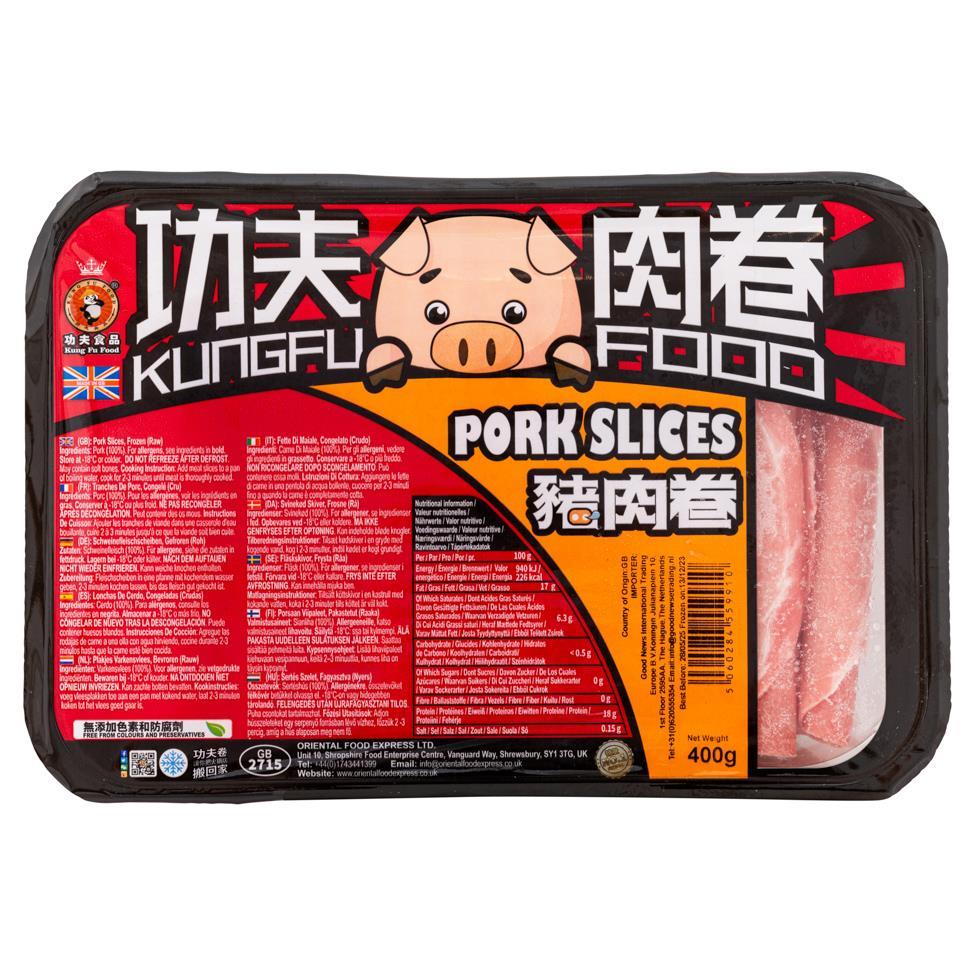 ❄️ Kungfu Frozen Pork Slices for Hot Pot 功夫 豬肉卷 20 x 400g