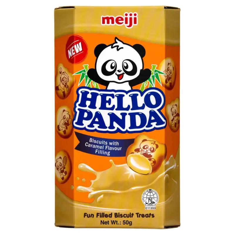 (Case) Meiji Hello Panda Biscuits with Caramel Flavoured Filling 明治 熊貓焦糖夾心餅 50g*20
