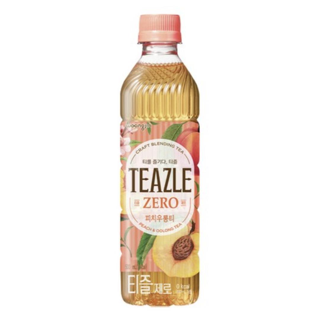 Woongjin Teazle Zero Peach & Oolong Tea 티즐 제로 피치우롱티 20 x 500ml