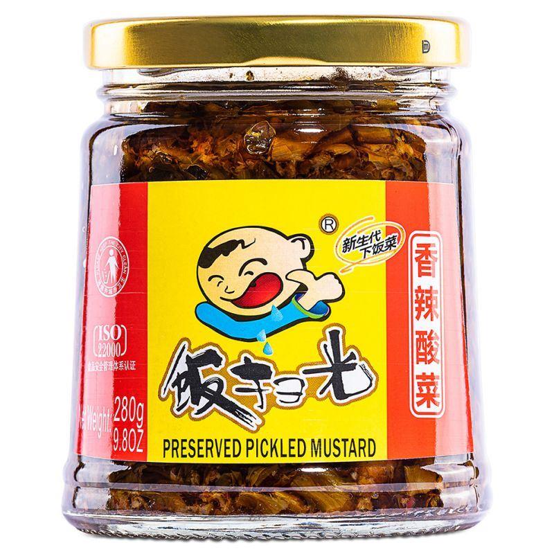 Fan Sao Guang Preserved Pickled Mustard 飯掃光 香辣酸菜 12 x 280g