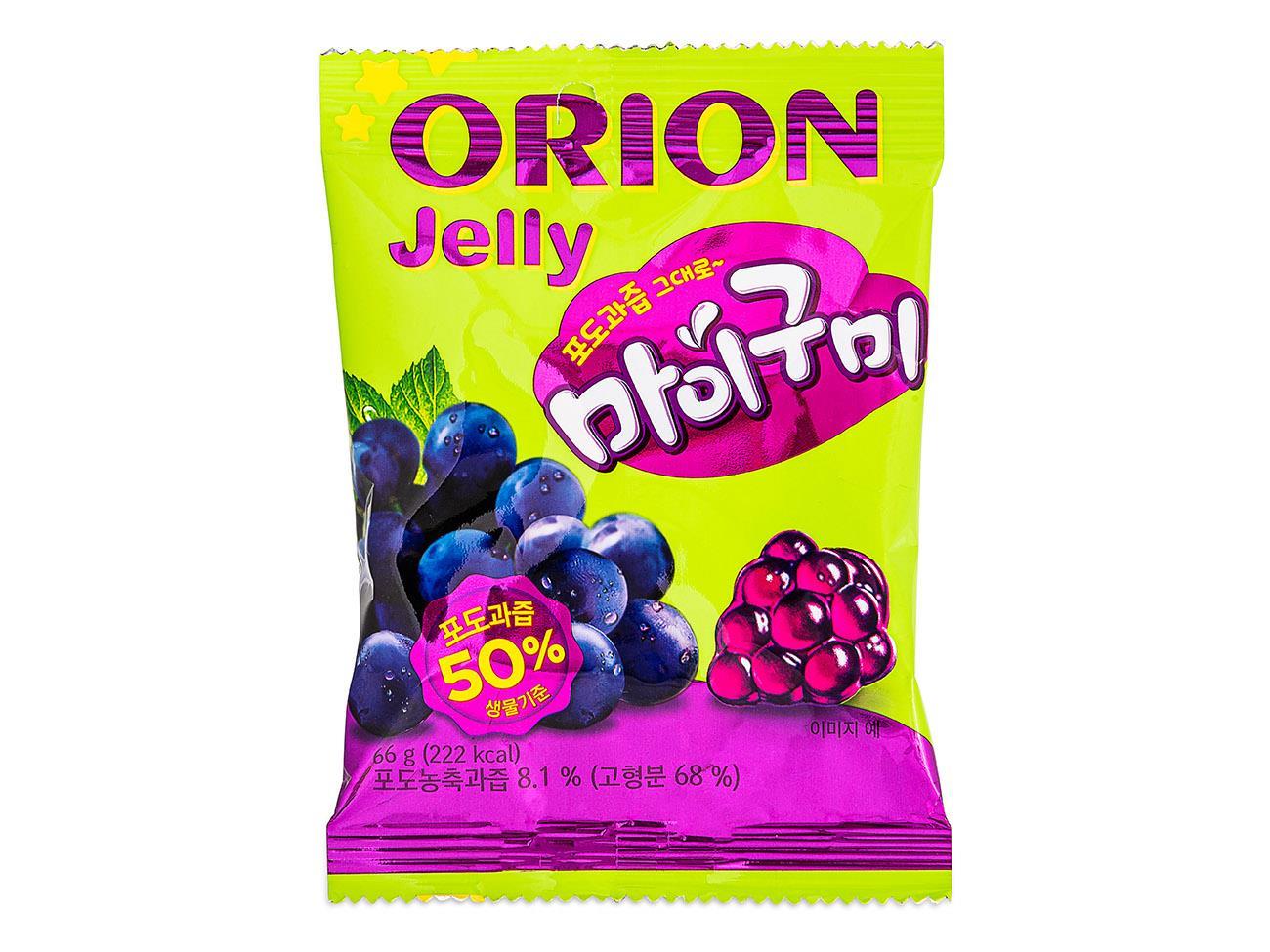 (Case) Orion O'Jelly Soft Gummy Candy (Grape Flavour) 66g*40