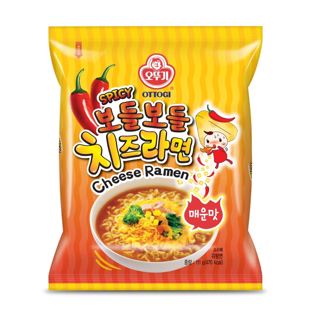 (Case) Ottogi Bodle Bodle Soup Ramen (Spicy Cheese) 111g*4*8