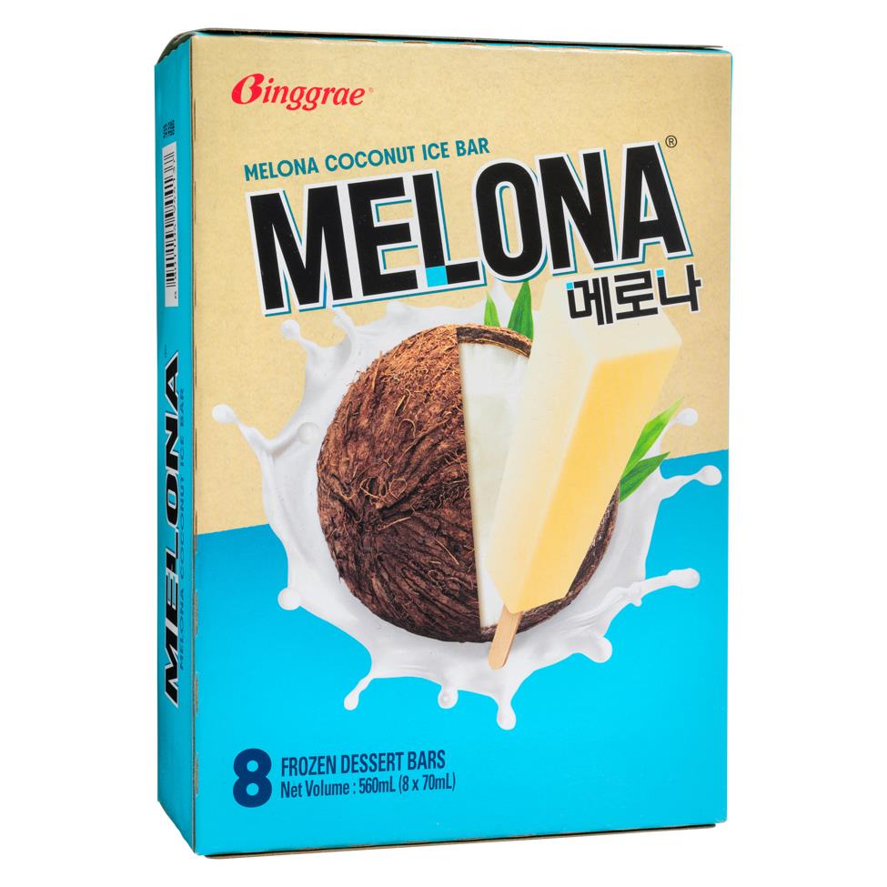 ❄️ Melona Coconut Ice Bar 8 x (8 x 70ml)