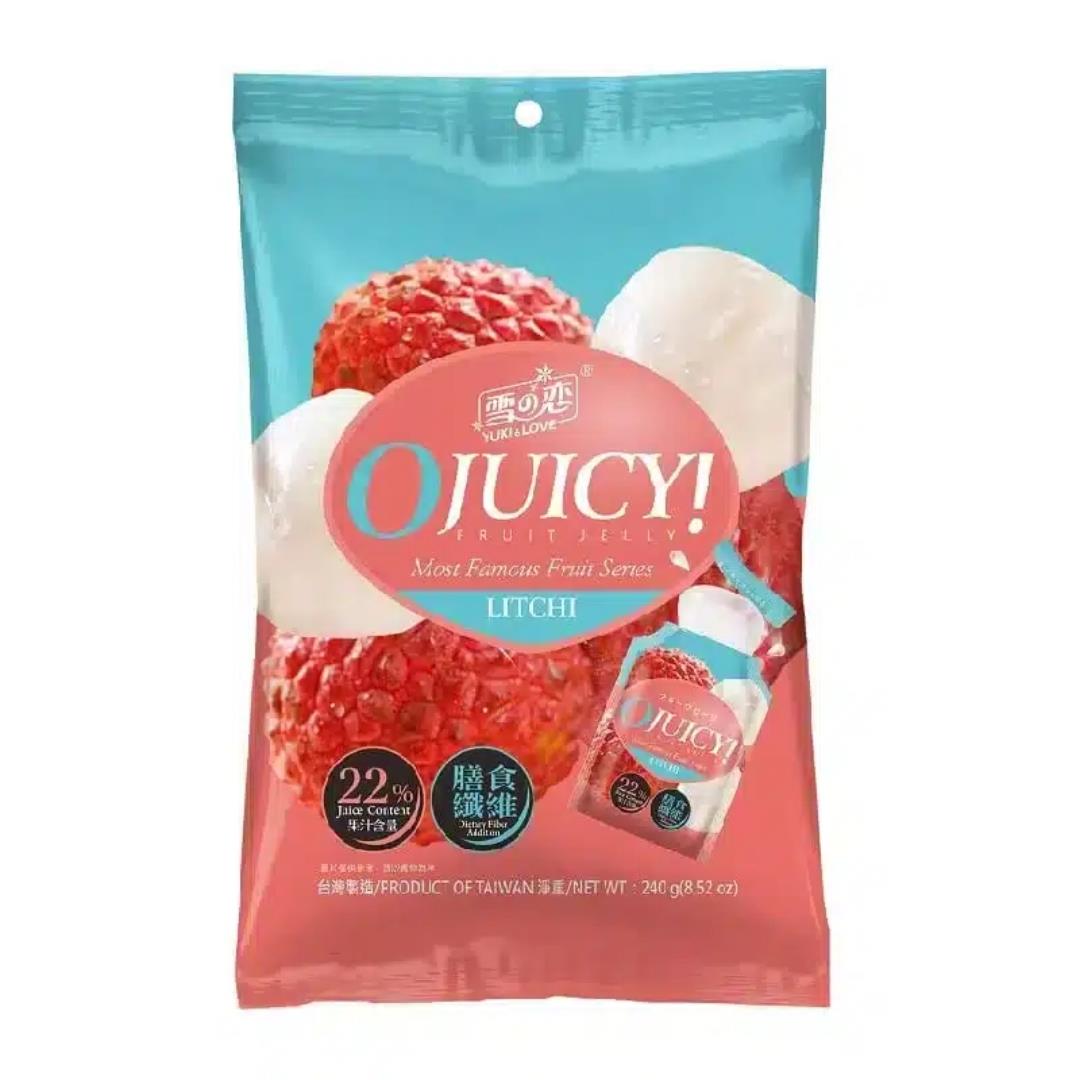 (Case) Yuki & Love OJuicy! Fruit Jelly (Lichi) 240g*12