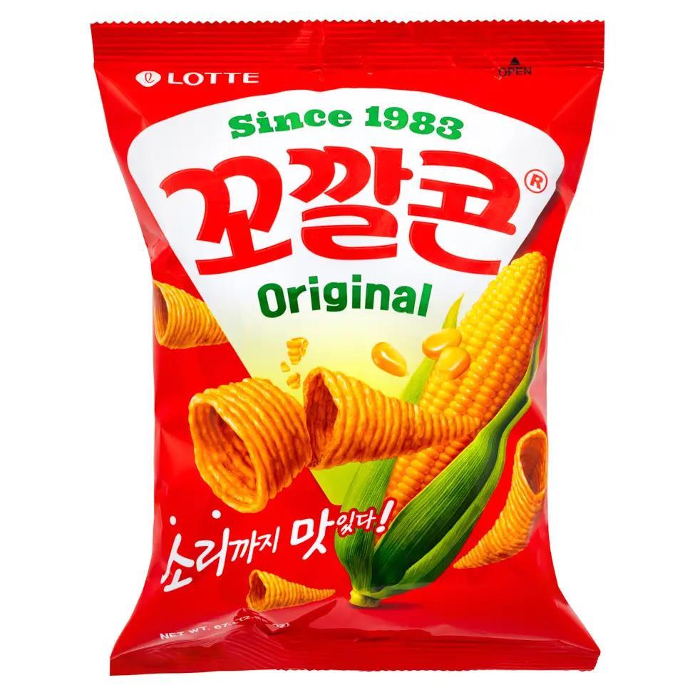 (Case) Lotte Kok Kal Cone Popping Corn Snack (Original) 꼬깔콘 67g*20