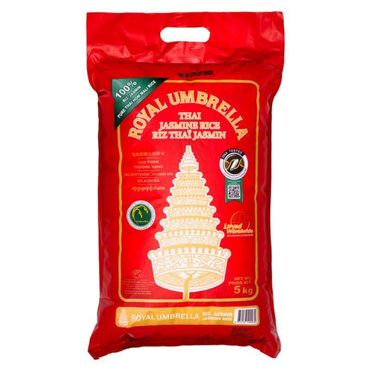 (Case) Royal Umbrella Thai Jasmine Fragrant Rice 皇族金輝 泰國香米 5kg*6