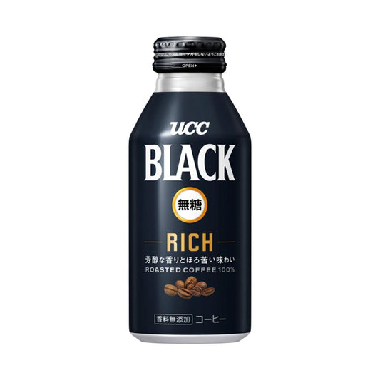 (Case) UCC Unsweetened Black Coffee BLACK無糖 RICH リキャップ缶 375g*24