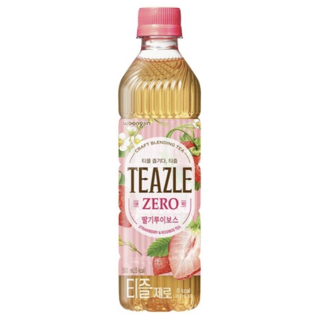 Woongjin Teazle Zero Strawberry & Rooibos Tea 티즐 제로 딸기루이보스 20 x 500ml
