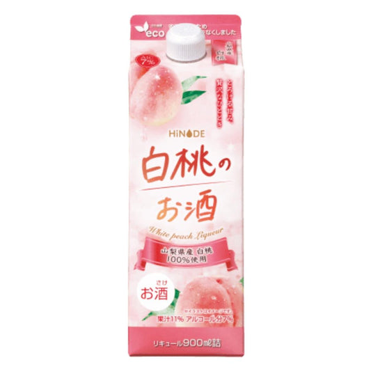 HiNODE White Peach Liquor 白桃のお酒 (ABV 7.5%) 6 x 900ml